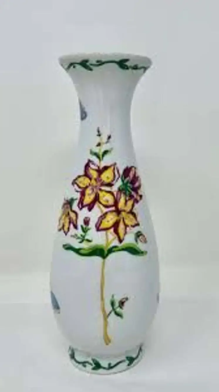 Royal Gallery Porcelain Floral Bud Vase Hand Painted Vintage 1995